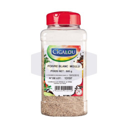 CIGALOU Poivre blanc moulu 500g Antananarivo Madagascar