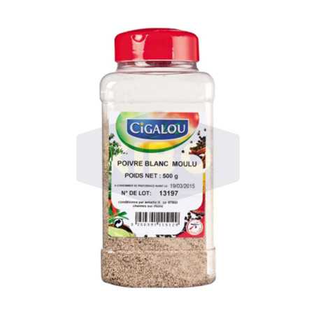 Poivre blanc moulu 500g