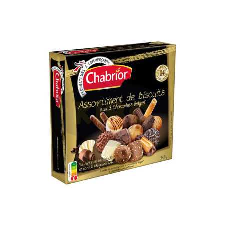 Assortiment de biscuits aux 3 chocolats belges 375g