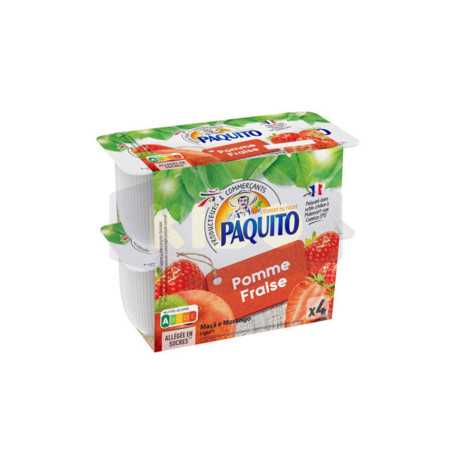 Compote de fruits pomme fraise 4x100g