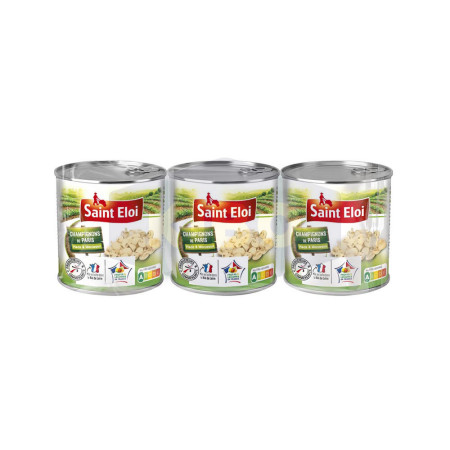 SAINT ELOI Champignons de Paris pieds et morceaux 1/4 3x115g Antananarivo Madagascar