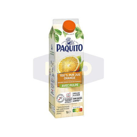 PAQUITO 100% pur jus orange avec pulpe en brique 1L Antananarivo Madagascar