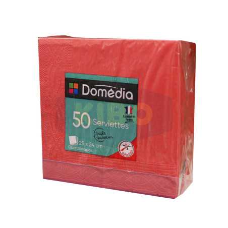 50 Serviettes rouges 25x25cm