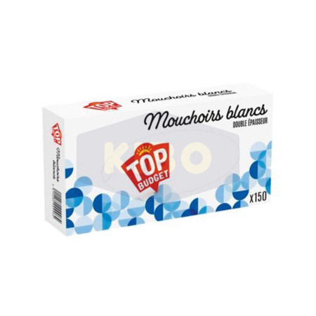 TOP BUDGET Boite de mouchoirs blancs double épaisseur x150 feuilles Antananarivo Madagascar