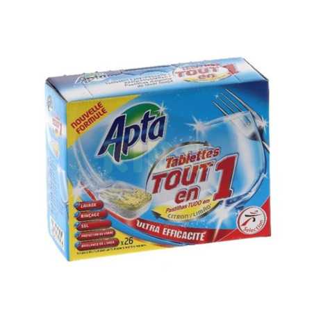 26 Tablettes lave vaisselle tout en 1 citron