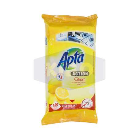 Lingettes mutli-usges action citron paquet de 40