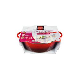 DOMEDIA Cocotte ovale tous feux rouge 6