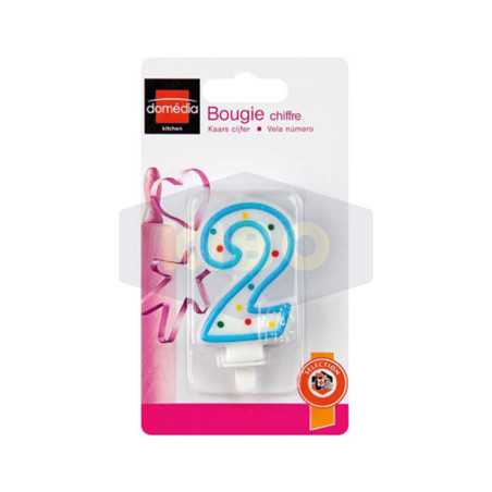 Bougie d'anniversaire chiffre 2