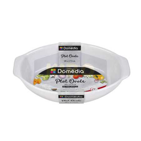 Plat ovale blanc en céramique 28x17,5cm