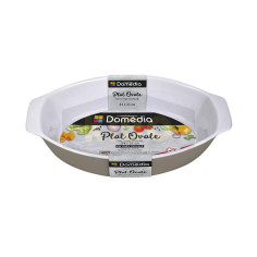 DOMEDIA Plat ovale gris en céramique 34x21cm Antananarivo Madagascar
