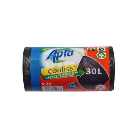 20 Sacs poubelle lien coulissant 30L