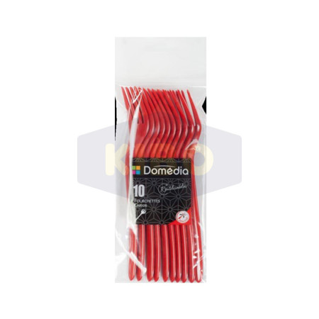 DOMEDIA 10 Fourchettes plastiques rouge Antananarivo Madagascar