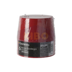 DOMEDIA 6 Verres Bodega plastique rouge Antananarivo Madagascar