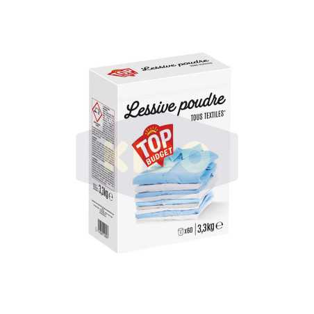 Lessive en poudre tous textiles 60 dosettes 3,3kg
