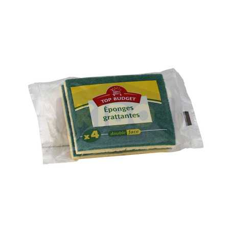 Eponges grattantes vertes x4pièces