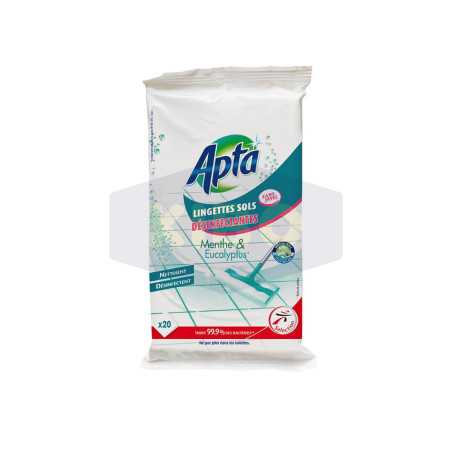 Lingettes sol désinfectantes menthe et eucalyptus x20