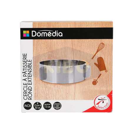 Moule à gâteaux rond extensible en inox Ø15cm à 30cm H.7,5cm