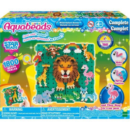 Coffret de perles a repasser - AQUABEADS - Balade en savane - 1000 perles et 4 bases