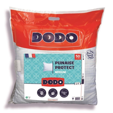 Oreiller Médium - DODO - Punaise Protect - 50 x 70 cm - Blanc
