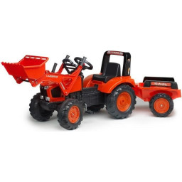 Tractopelle a pédales - FALK - Kubota - Avec remorque - Des 3 ans - 100% Fabriqué en