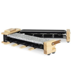Raclette et pierre a cuire base rotative - H.Koenig - 8 personnes - Design bois Raclette et pierre a cuire base rotative - H.Koenig - 8 personnes - Design bois