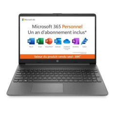 PC Portable HP 15s-fq0024nf - 15,6 FHD - Celeron N4120 - RAM 4 Go - 128Go SSD - Win 11 -Microsoft 365 Personnel inclus 1 an-