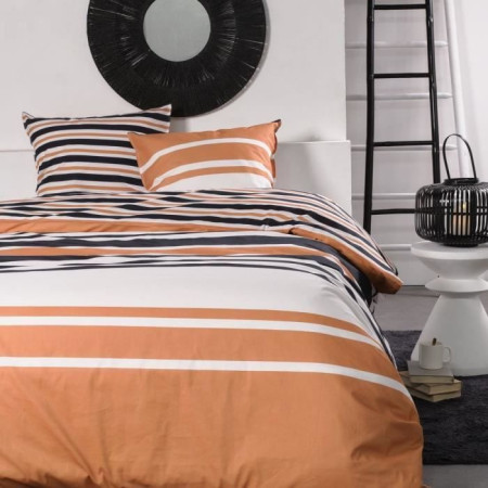 Parure de lit 2 personnes -TODAY - 240x200 cm - 100% Coton - Orange
