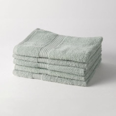 TODAY Essential - Lot de 5 draps de bain 70x130 cm 100% Coton coloris céladon TODAY Essential - Lot de 5 draps de bain 70x130 cm 100% Coton coloris céladon