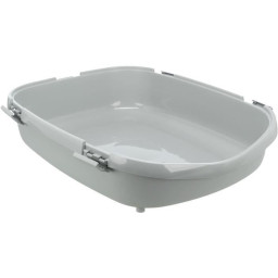  avec rebord - XXL - 56 x 25 x 71 cm - Gris et blanc - Pour chat