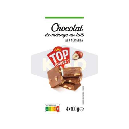 Tablette de chocolat ménage au lait et noisettes 400g