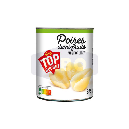 TOP BUDGET Poires demi fruits au sirop léger 455g Antananarivo Madagascar