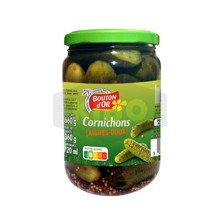 BOUTON D'OR Cornichons aigre doux 360g Antananarivo Madagascar