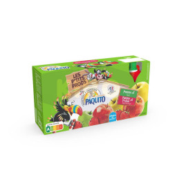 PAQUITO Compote pomme et pomme fraise allégée en sucres 12x90g Antananarivo Madagascar