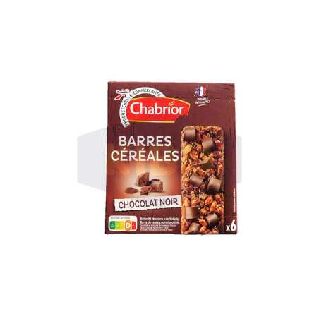 6 barres céréales chocolat noir 125g