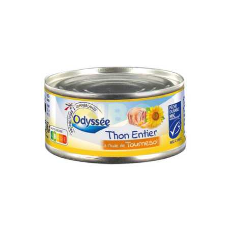 Thon entier à l'huile de tournesol 160g