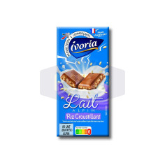 IVORIA Tablette de chocolat au lait Alpin riz croustillant 2x100g Antananarivo Madagascar
