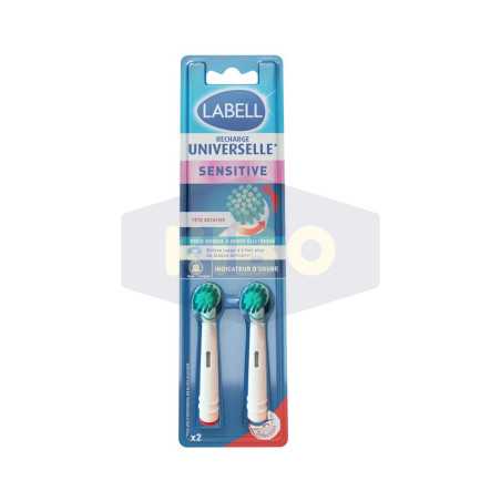 Recharge universelle brosse à dents sensitive x2 recharges