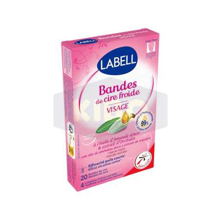 Bandes de cire froide pour visage x20 pièces