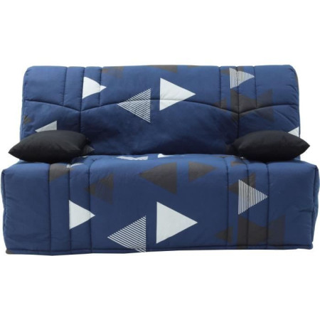 Banquette BZ DREAM - Tissu 100% Coton bikini bleu - Couchage 140x190 cm - L145 x P100 x H90 cm