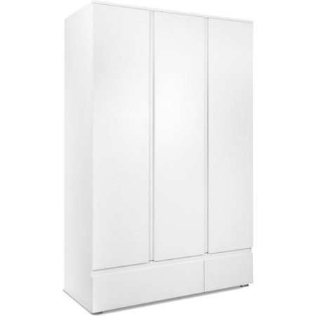 Armoire IMAGE 60B - Décor blanc mat - 3 portes + 2 tiroirs - L121