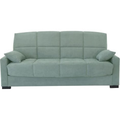 Clic clac 3 places MEGAN 14 - Tissu Soro vert amande - Avec accoudoirs - Couchage 130