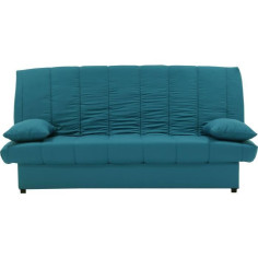 Banquette clic clac 3 places - Bleu canard - L 190 x P92 cm - MILA