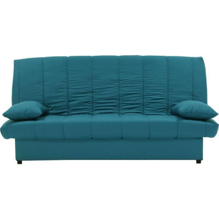 Banquette clic clac 3 places - Bleu canard - L 190 x P92 cm - MILA