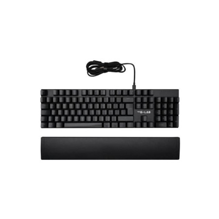 Clavier Gamer - The G-Lab - KEYZ CARBON E - Mécanique (Switch Bleu) - Rainbow - Low Profile - Repose Poignet - Filaire - Noir