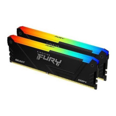 Mémoire RAM - KINGSTON - FURY Beast - RGB - 16 Go (2 x 8 Go) - DDR4 - 3600 MHz CL17 -