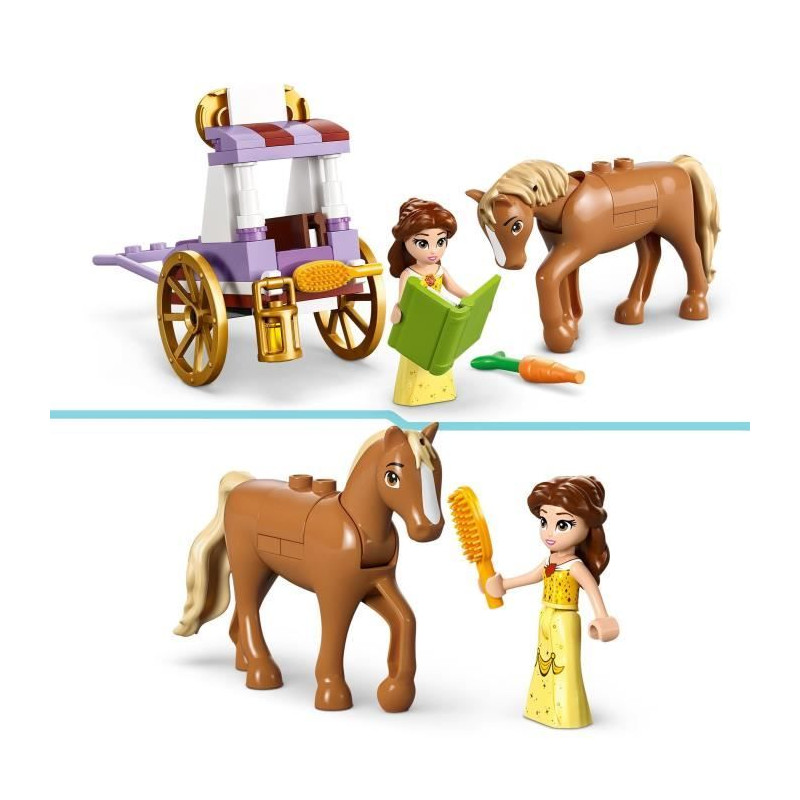 LEGO 43233 Disney Princess L'Histoire de Belle - La Caleche, Jouet ave