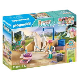 PLAYMOBIL 71354 Isabella & Lioness aire de lavage - Horses of Waterfall - Des 5 ans -