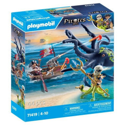 PLAYMOBIL 71419 Pirate avec pieuvre géante