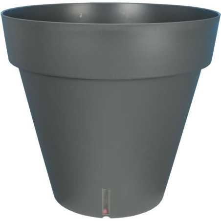 Bac a fleurs rond RIVIERA LOFT - Plastique - Diametre 30 cm - Gris