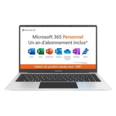PC portable - THOMSON - N14C4WH128 - 14 HD - Intel Celeron N4020 - RAM 4Go - 128Go SSD - Win 11S - Microsoft 365 1 an inclus